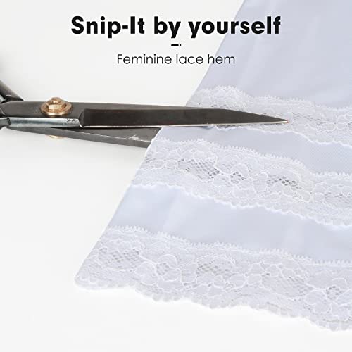 Image of Half Slips for Under Dress Women Underskirt Dress Extender Lace Trim Knee Length