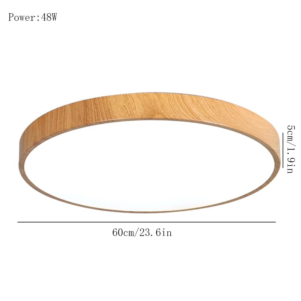 24W Lampa Sufitowa Z Wykończeniem W Kolorze Drewna 5500K Biała Lampa Sufitowa Do Kreatywnego Montażu energooszczędna Lampa Emitująca Światło Z Boku do Jadalni, Kuchni, Balkonu, Łazienki STVDEDG