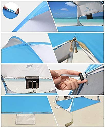 Carpa portátil transpirable para 2-3 personas color azul miniatura 4