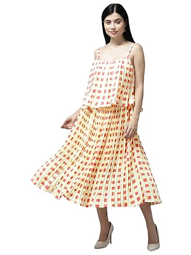 Image of Aarika Womens Yellow Color Georgette Dress