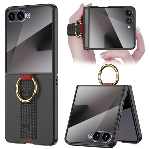 Protection appareil photo Galaxy Z Flip 7 antichoc avec coque sangle anti-chute en fibre fine
