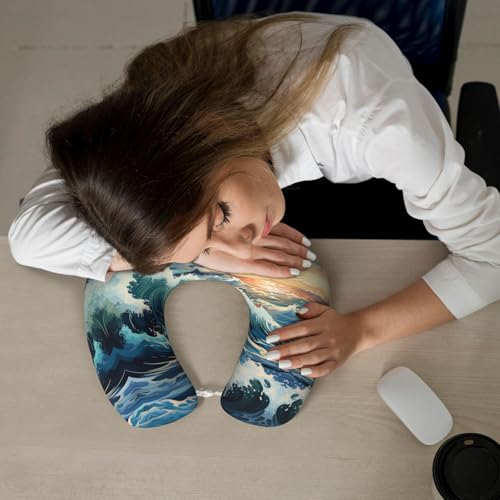 Almohada de viaje espuma viscoelástica tamaño 30x25 cm miniatura 6