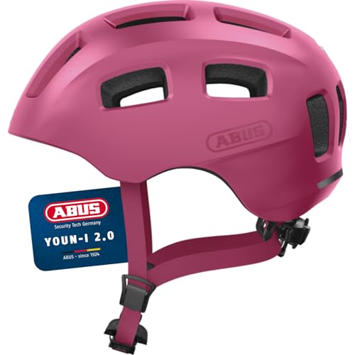 Casco de bici infantil ABUS Youn-I 2.0 rojo talla S ligero y con luz trasera de advertencia