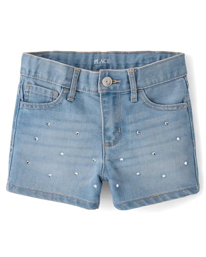 Image of The Children's Place Girls Denim Shortie Shorts