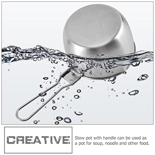 Popcorn Butter Small Cooking Pot Stainless Steel Saucepan Melting Pot: Small Pot For Stove Pan Warmer Butter Warmer Frother For Home Kitchen Dishwasher Safe Pot Coffee Warmer #TOP1