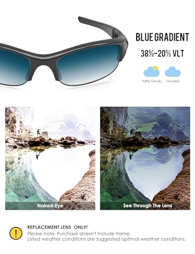 Image of BLAZERBUCK Replacement Lenses & Sock Kit for Oakley Flak Jacket OO9008 Sunglass