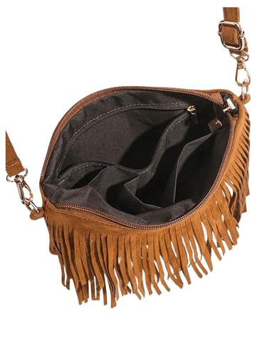 SweatyRocks Women's Fringe Vintage Western Medium Crossbody Bags Tassel Square Bags3