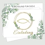 konfirmation einladungen basteln mädchen 【Beeindruckend Erstkommunion】Das Eukalyptus und Fisch Einladungskarten perfekt für Mädchen/Jungen Erstkommunion, baby Taufe, Konfirmation. Erstkommunion ist nur einmal im Leben. Laden Sie Ihre wichtige Person ein!