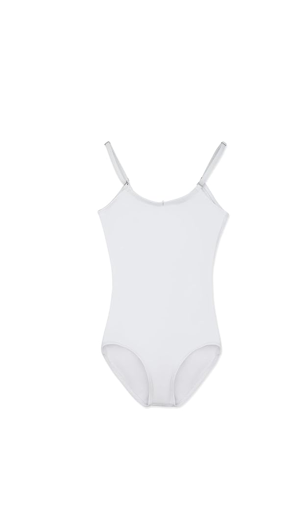Capezio girls Team Basic Camisole With Adjustable Straps athletic leotards, White, 12 14 US by Capezio - Used condition - US$15.90