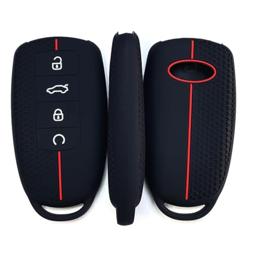 Key Fob Holder for Jaecoo 7, Car Key Cover for for Chery Jaecoo J8 J9 Tiggo 8 Pro Tiggo 8plus 5 Plus 7pro Tiggo 7 Pro Max Omoda 5 C5, 4 Buttons Silicone Key Case Protector (Blue) - Image 5