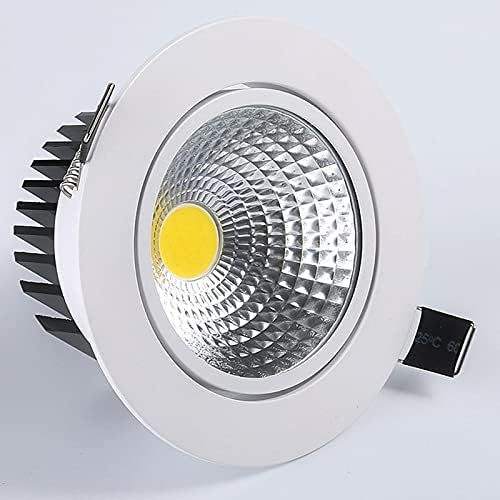 CESULIS Recessed Dimmable COB LED Downlights 7W 9W 12W LED Ceiling Lamps AC85~265V LED Spot Lights Warm White/Cold White Indoor Lighting (Emitting Color : Warm White)