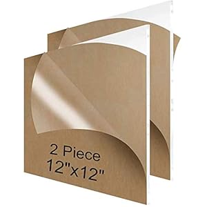 Perspex acryl kunststof plaat helder gegoten glas (1 voet x1 voet) 12 “x 12″ 305 mm x 305 mm .118” dik plastic bord 3 mm voor borden, doe-het-zelf display-projecten, ambacht (2 -PACK )