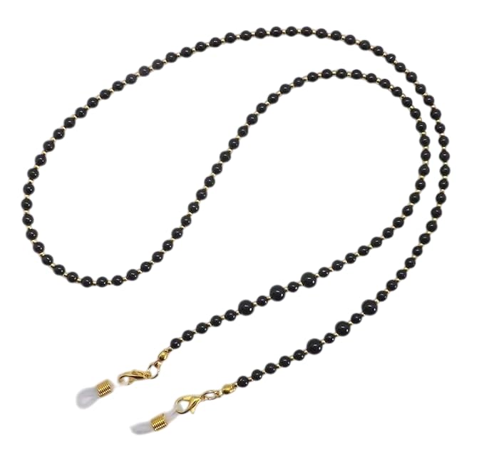 4-6mm black pearl eye glasses chain classic glasses holder mask chain 32" Long Necklace For Unisex-image-19