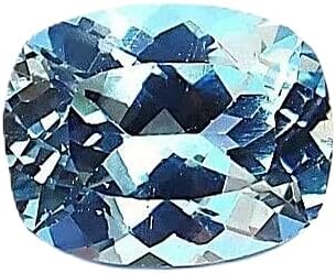 Certified Natural 8.80 Ct+ Santa Maria Blue Aquamarine Cushion Cut Loose Genuine Gemstone Birthstone – Premium Collectible Stone Custom Jewelry Making