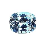 Certified Natural 8.80 Ct+ Santa Maria Blue Aquamarine Cushion Cut Loose Genuine Gemstone Birthstone – Premium Collectible Stone Custom Jewelry Making