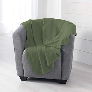 Milou Plaid, poliester, khaki, 125 x 150 cm