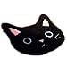 Soft Rug Machine Washable Cut Cat Coral Velvet Non-slip Mat 23.67*23.6 Inches Doormat (Black)