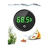 QZQ Fish Tank Thermometer Aquarium Thermometer Wireless Touch Stick Digital Aquarium Thermometer LED Display ±1°F for Monitoring The Fish Tank Aquarium Temperature Accessories (Black)