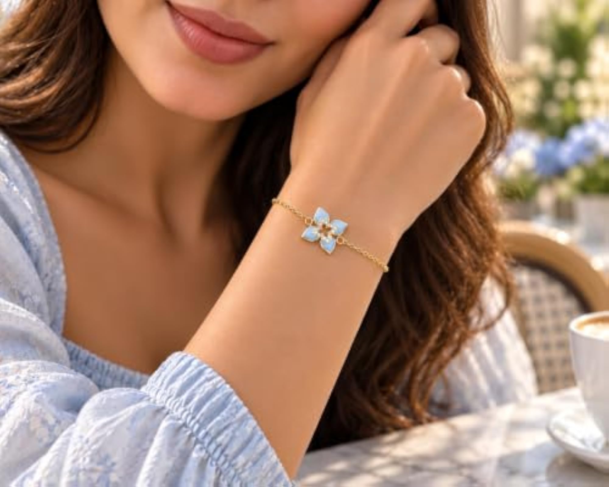 Keepsakes Azure Blossom Bracelet, Elegant Gift