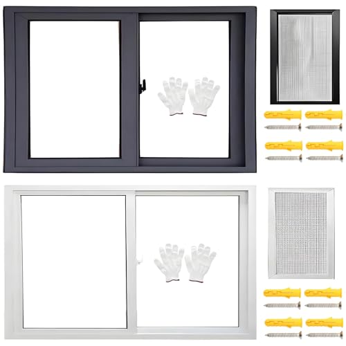 Ventana corredera para gallinero blanca de 32x18 con vidrio extraíble 2