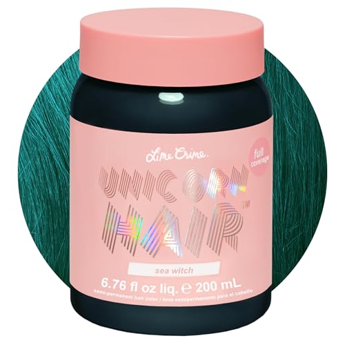 Lime Crime Unicorn Hair Dye Full Coverage, Sea Witch (Rich Teal) - Vegan and Cruelty Free...