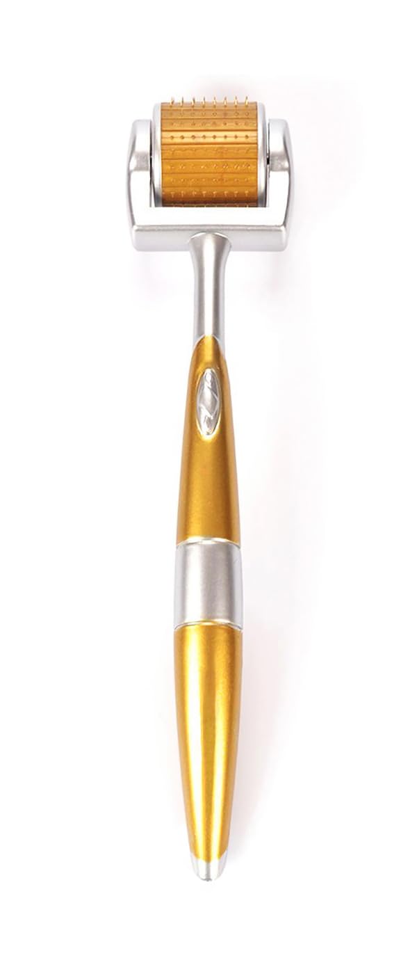 Professional Derma Roller 192 Individual Real Needles Titanium Micro Needles Microneedling Roller for Home Use with Storage Case