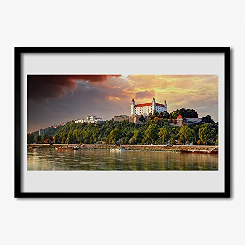 Affiche encadrée 70x50 cm image photo salon cadre en MDF Tulup paysage de la ville de la ville