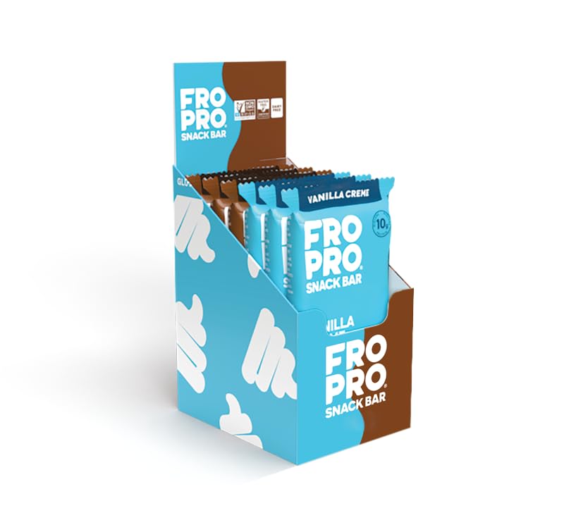 FROPRO Plant Protein Snack Bars – Plant Based Protein Bars, All-Natural, Gluten, Dairy, & Soy Free, High Protein Bars with Low Calories | Swirl, 6 Pack