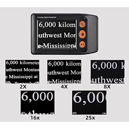Basse vision : loupe numérique électronique 2-25X avec écran LCD et mode 8 couleurs - 8