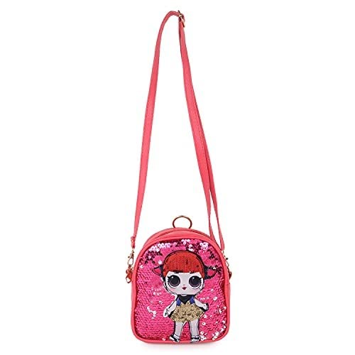 Aashiya Trades Girls Glitter Sequins Messenger Sling bag/Backpack Crossbody Shoulder Bag for Kids girls - Image 3 thumbnail