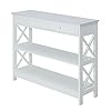 Convenience Concepts Oxford 1 Drawer Console Table with Shelves, White 41nFscTI5GL. SS100