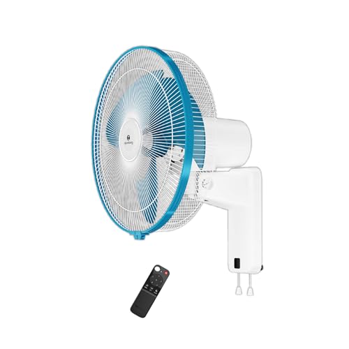 Image of atomberg SilenceAire Hi-Speed 400mm Wall Fan | Energy saving | Ideal for Home & Office | Silent BLDC Wall Fan | 60W | Remote with Oscillation, Timer, Sleep | 2 Years Warranty (Aegean Blue)