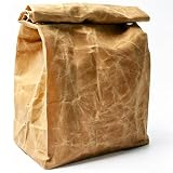 LXFNDZW Reusable Storage Pouch, Large Capacity Daily Carry Food Container brown lunch bags design, waxed canvas bag & canvas lunch bag, large lunch bag for men for office picnic travel use