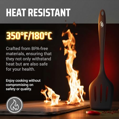 Kaluns Silicone Kitchen Utensils Set 24 Pcs Silicone Cooking Utensils Set - Can Opener, Masher, Turner, Spatula 446°F Heat Resistant Non-Stick - Premium Utensil Set - Thumbnail 5