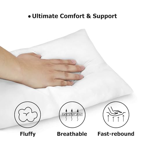Image of PRIMLECT Nap Mat Pillow Insert Replacement, Soft and Fluffy, Fits Toddler Sleeping Bags, 21 x 10 Inches, for Boys and Girls in Daycare, Preschool, Kindergarten
