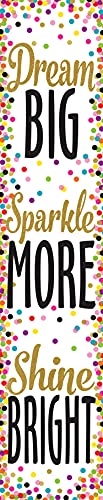 Image of Teacher Created Resources Confetti Dream Big, Sparkle More, Shine Bright Banner (TCR3915)