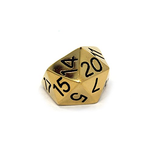 Han Cholo 20 Sided Dice Ring (Gold-Plated-Stainless-Steel, 10) #TOP1