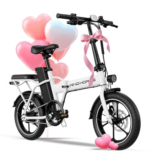 WINDHORSE 16" Folding Electric Bike for Adults, 630W Peak Electric