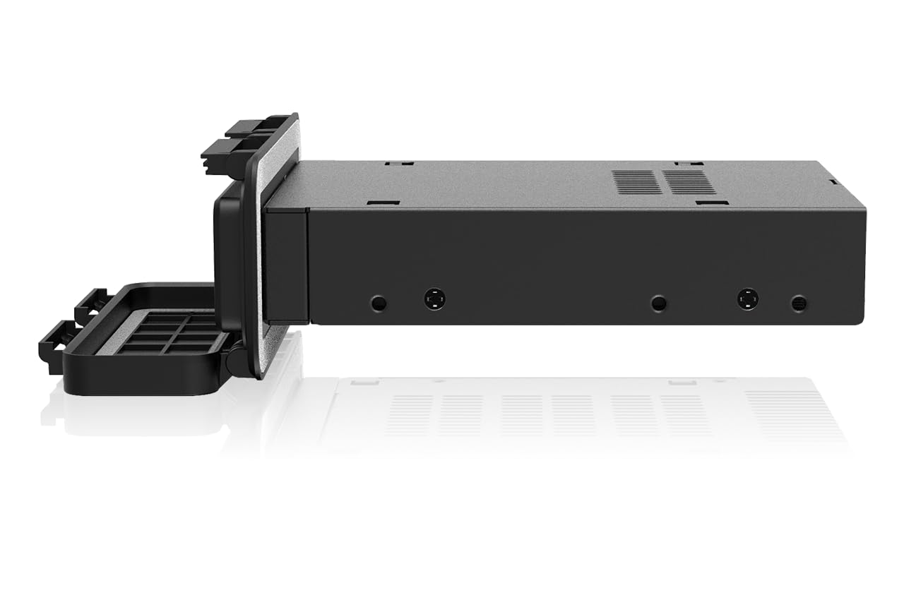 ICY DOCK 1-Bay Hot Swap 2,5 cala SATA III 6 Gbps/SAS 3.0 12 Gbps SSD/HDD obudowa wymienna rama wykonana z metalu ze śrubą radełkowaną i wodoodporną osłoną przednią IPX5 - ToughArmor EX MB491SKL-1B