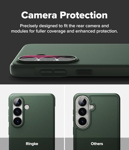 Image of Ringke Onyx for Samsung Galaxy S26 Plus Case Back Cover [Anti-Fingerprint Texture] Slim-Fit Lightweight Shockproof Protective with Non-Slip Side Grip - Dark Green
