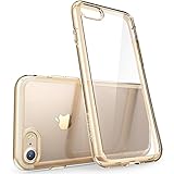 iPhone 8 Case, [Scratch Resistant] i-Blason Clear [Halo Series] Case for Apple iPhone 7 2016 / iPhone 8  2017 Release (Clear/Gold)