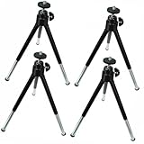 OUNONA 4 Stück Pack Kleiner Handystativ Teleskopisches Zweisegment Tischstativ aus Kunststoff Schwarz Universelle Kamera und Smartphone Halterung für Fotografie und Broadcast