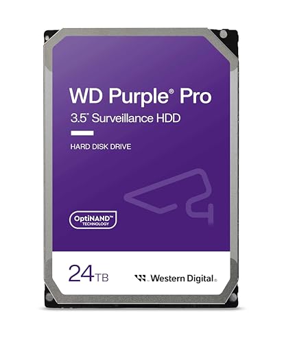 Wd Purple Pro 24 Tb Disco Rigido Interno Per Smart Video 3,5" - Ia Allframe - 550 Tb/Anno, Cache 512 Mb, 7.200 Rpm, Garanzia Di 5 Anni
