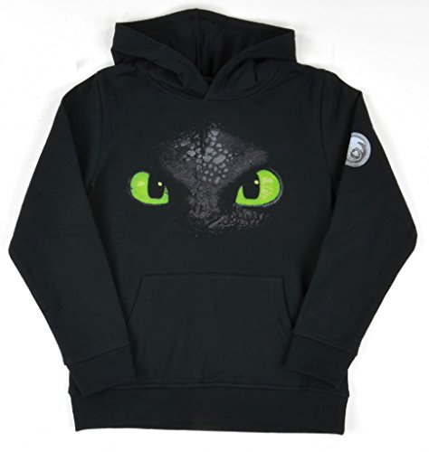 Sweat à capuche Dragons Krokmou noir pour enfant en taille 104 à 152