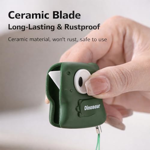 Image of 4 Pack Ceramic Box Cutter, Retractable, Mini, Cute, Box Opener, Built-In Magnetic, Small Box Cutter, Safe for Kids, Package Opener with Lanyard for Home, Office