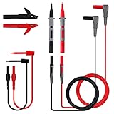 ✅【Sicheres Design】weicher und bequemer Griff, komfortabler zu bedienen. Der Kabelstecker hat eine Schutzabdeckung, um Beschädigungen zu vermeiden. Die hitzebeständigen und kältebeständigen Prüfköpfe sind mit Silikonharz isoliert, was eine sichere Verwendung gewährleistet.