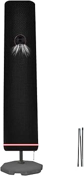 Turtle Life Umbrella Cover, Patio Fade-Resistant Waterproof Dustproof Parasol Covers with Zipper and Rod for 9ft to 13ft Outdoor Umbrella, Protective Garden Market Parasol Covers, XX-Large, Black