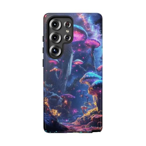 Coque rigide Samsung S25 Ultra bleu cosmique brillant nuit phosphorescente