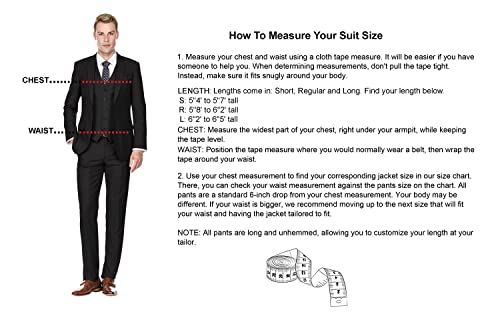 Braveman Men's Formal Two Piece 2-Piece Slim Fit Cut Suit Set2