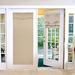 Maritown Front Door Curtain - 66x173CM No Drill Stick on French Door Blinds 1 Panel Single Patio Door Curtains Privacy Blackout Shades,Thermal Insulated, Noise Reduction for Room Easy Install and Care